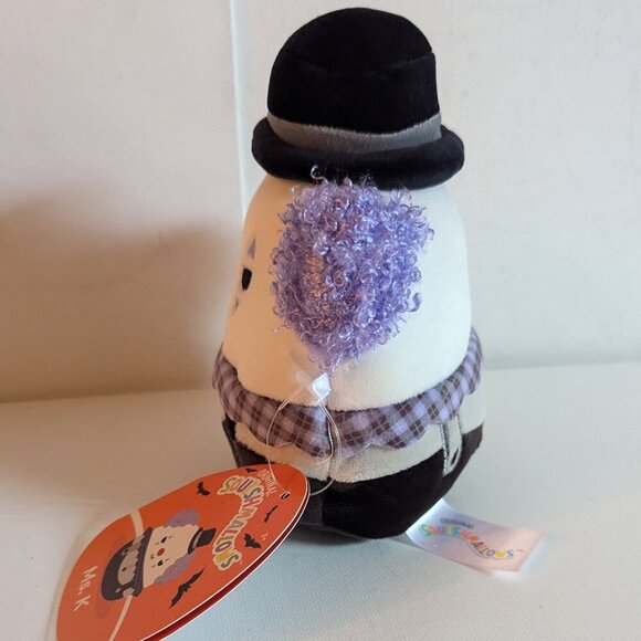 NWT 5" Ms. K Scary Clown Squishmallows Halloween Hobo Plush Toy Steampunk Goth - Picture 6 of 8